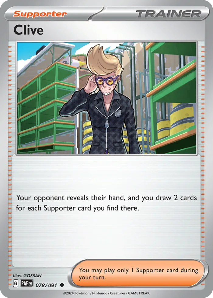 Clive #78 Paldean Fates Pokemon card