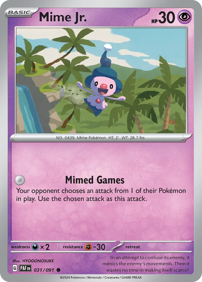 Mime Jr. #31 Paldean Fates Pokemon card