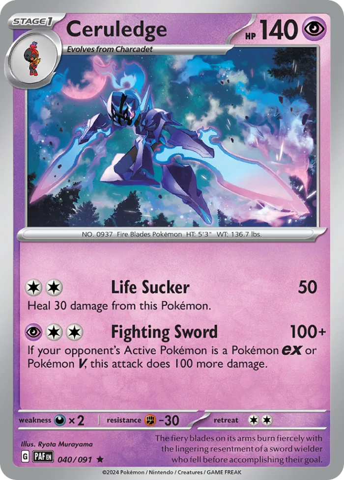 Ceruledge #40 Paldean Fates Pokemon card
