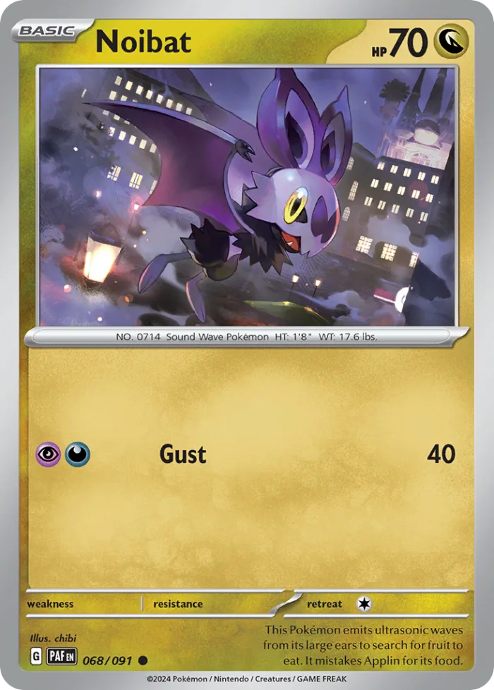 Noibat #68 Paldean Fates Pokemon card