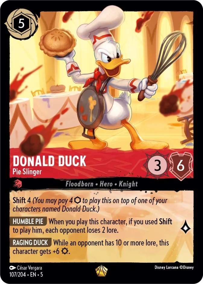 Donald Duck #107 Shimmering Skies Disney Lorcana card
