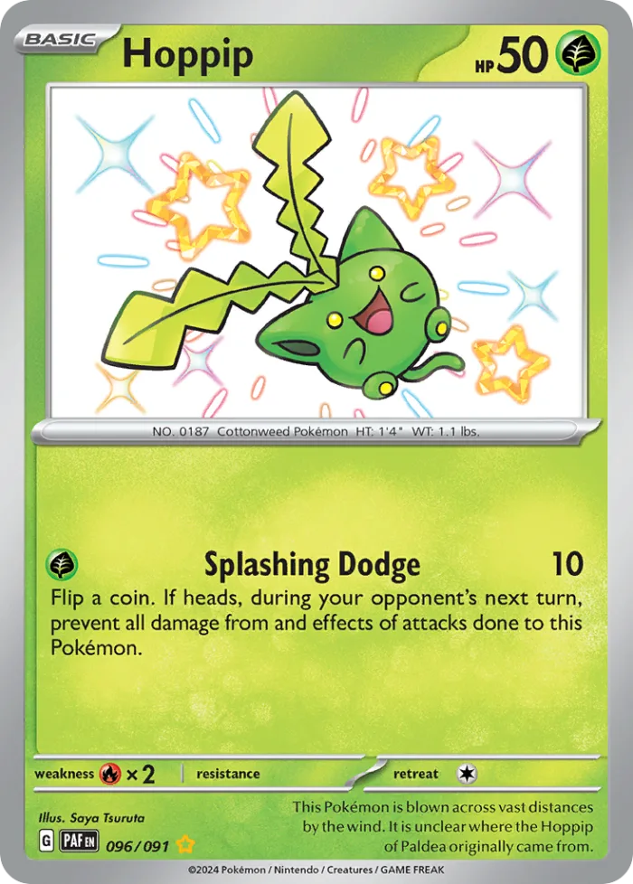 Hoppip #96 Paldean Fates Pokemon card