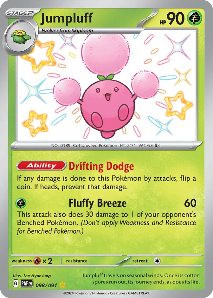 Jumpluff #98 Paldean Fates Pokemon card