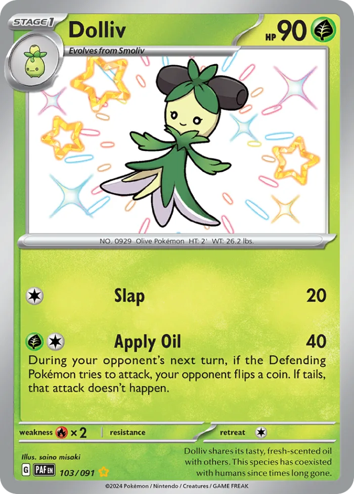 Dolliv #103 Paldean Fates Pokemon card