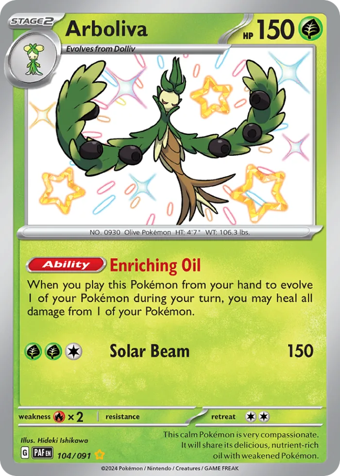 Arboliva #104 Paldean Fates Pokemon card