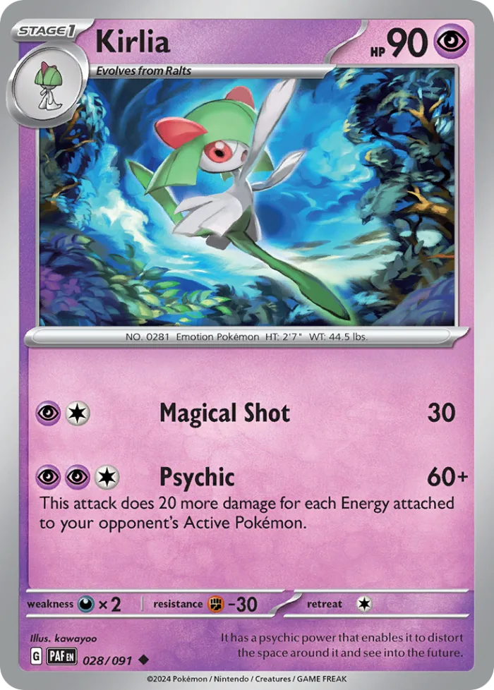 Kirlia #28 Paldean Fates Pokemon card