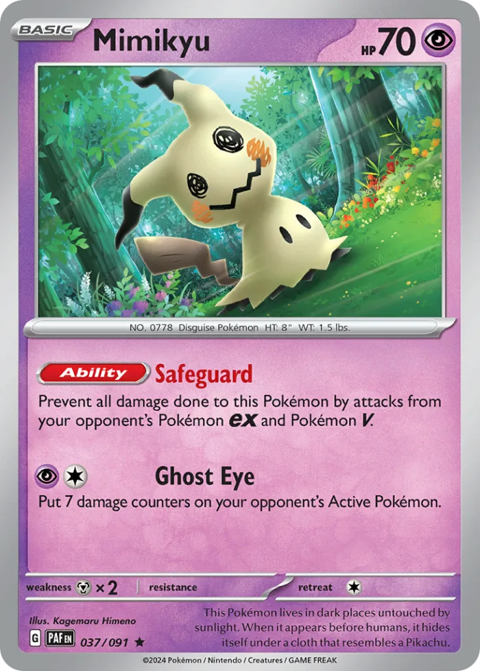 Mimikyu #37 Paldean Fates Pokemon card