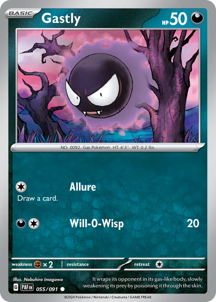 Gastly #55 Paldean Fates Pokemon card