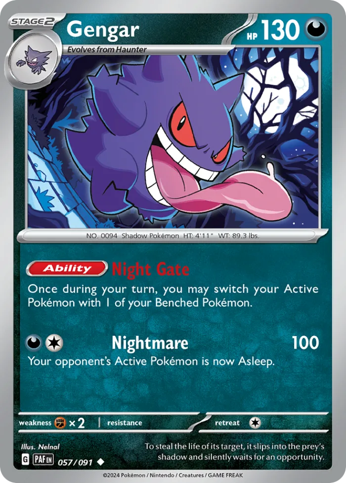 Gengar #57 Paldean Fates Pokemon card