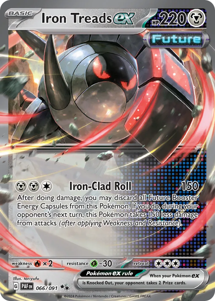 Iron Treads ex #66 Paldean Fates Pokemon card