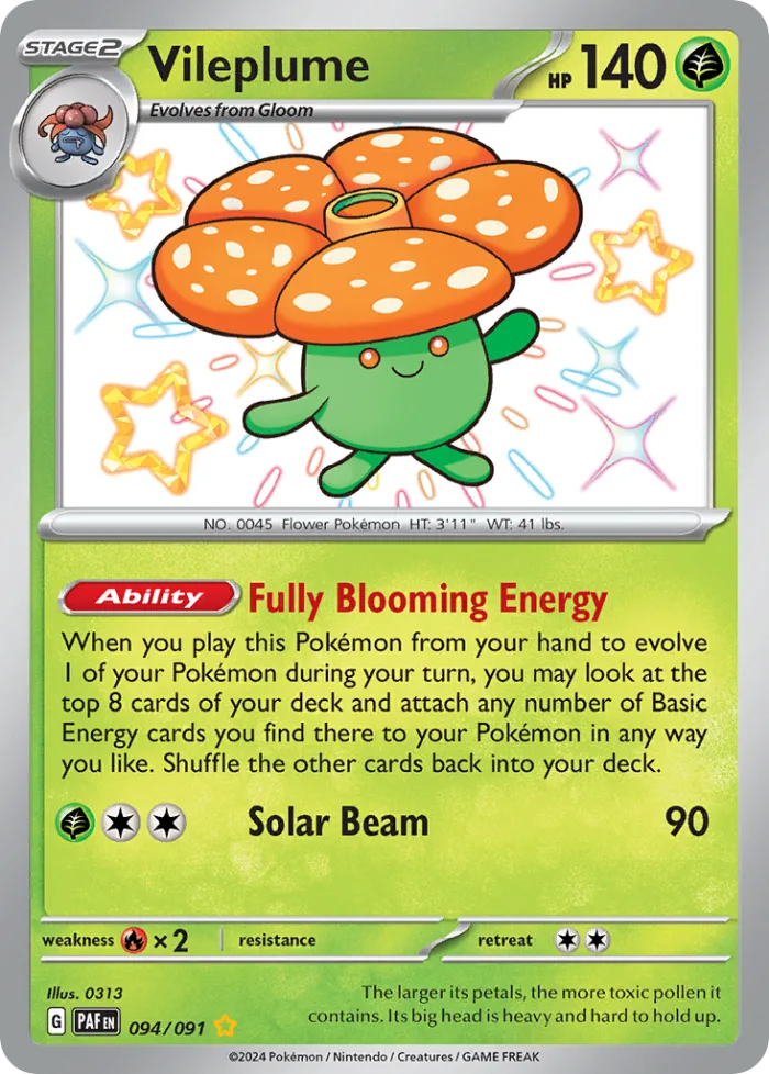 Vileplume #94 Paldean Fates Pokemon card