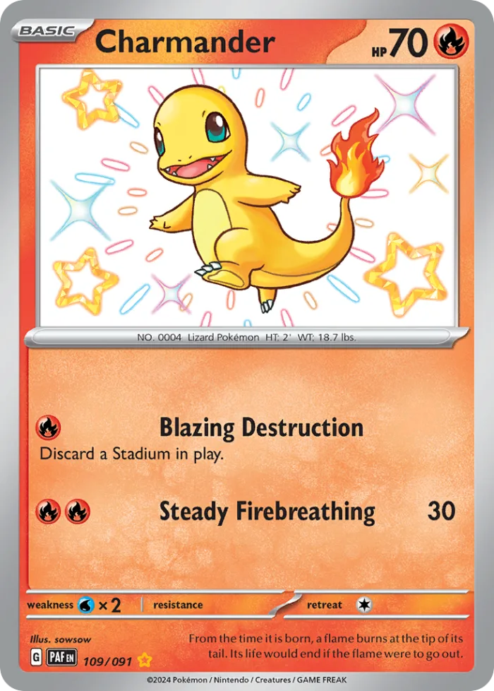 Charmander #109 Paldean Fates Pokemon card
