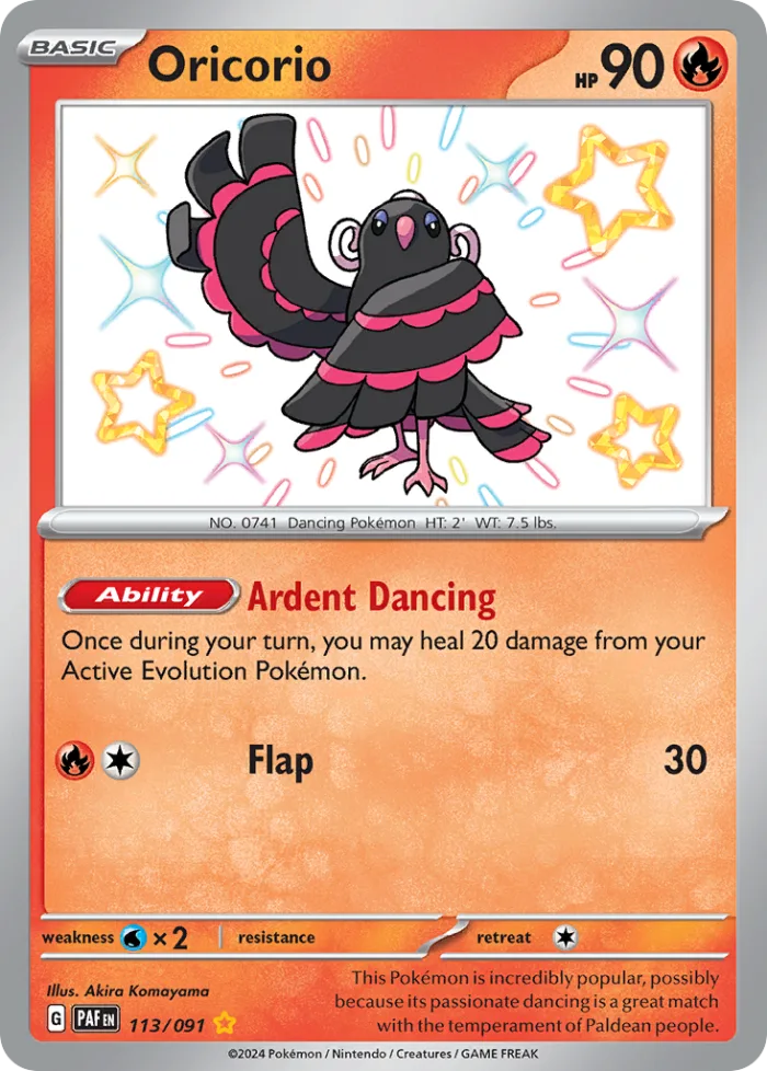 Oricorio #113 Paldean Fates Pokemon card