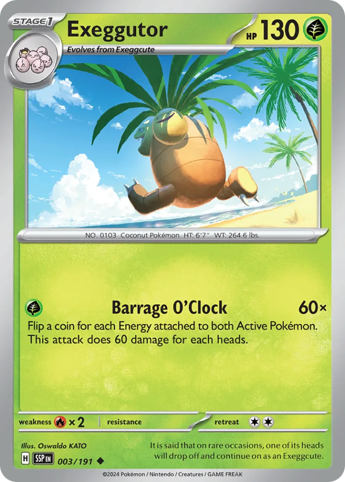 Exeggutor #3 Surging Sparks Pokemon card