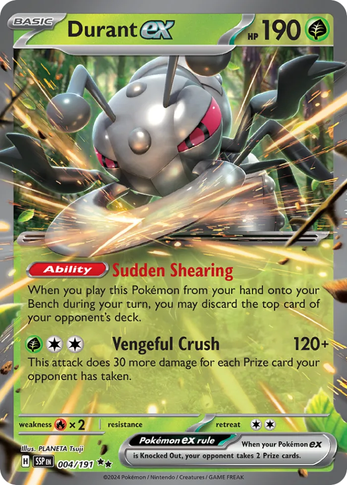 Durant ex #4 Surging Sparks Pokemon card