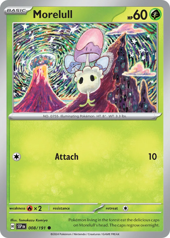 Morelull #8 Surging Sparks Pokemon card