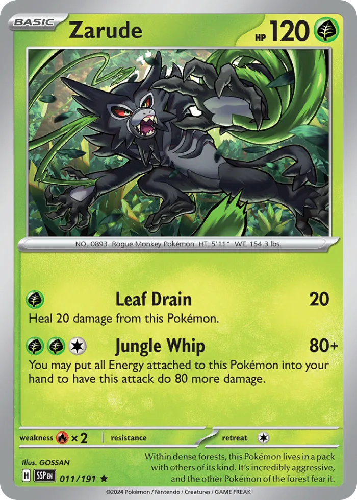 Zarude #11 Surging Sparks Pokemon card