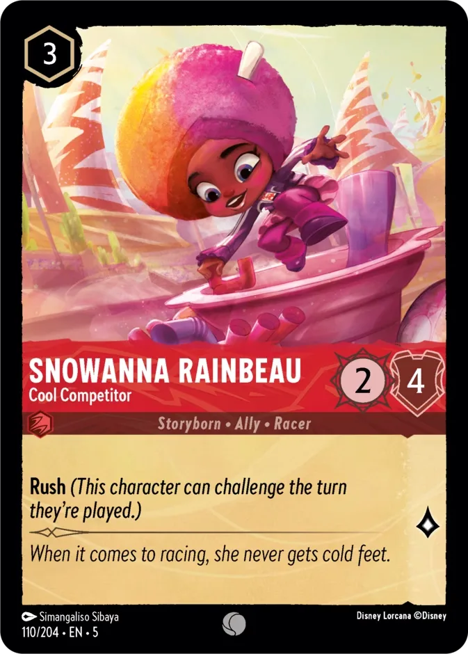 Snowanna Rainbeau #110 Shimmering Skies Disney Lorcana card