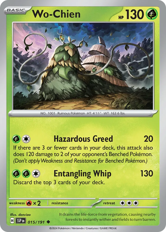Wo-Chien #15 Surging Sparks Pokemon card