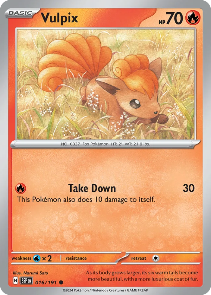 Vulpix #16 Surging Sparks Pokemon card