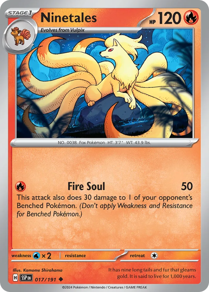 Ninetales #17 Surging Sparks Pokemon card