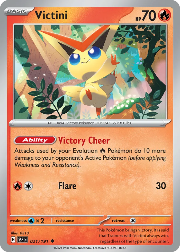 Victini #21 Surging Sparks Pokemon card