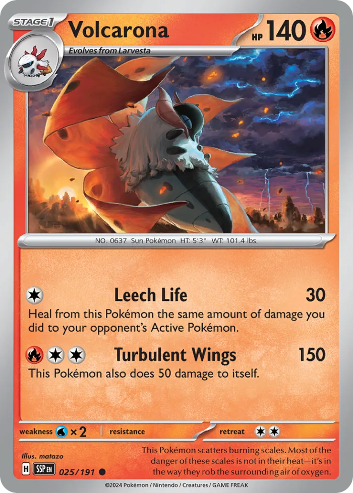 Volcarona #25 Surging Sparks Pokemon card