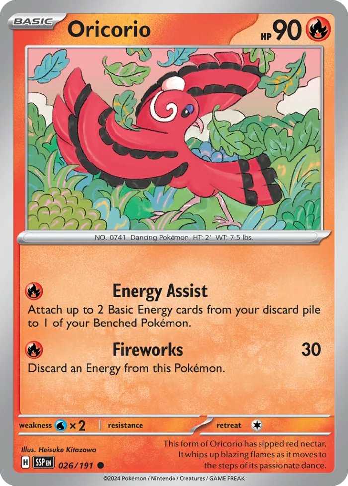 Oricorio #26 Surging Sparks Pokemon card