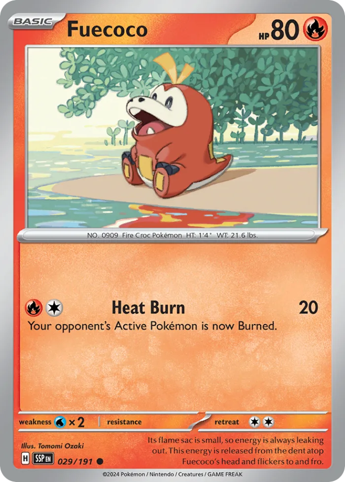 Fuecoco #29 Surging Sparks Pokemon card