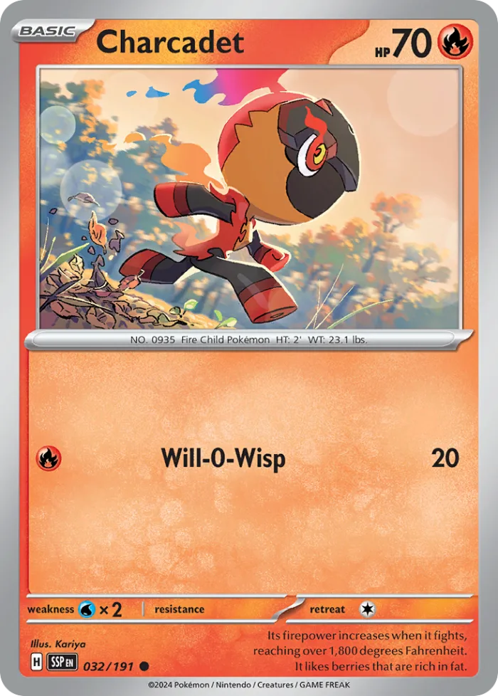 Charcadet #32 Surging Sparks Pokemon card