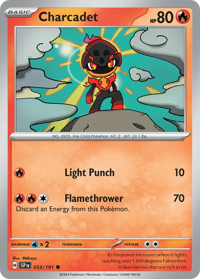 Charcadet #33 Surging Sparks Pokemon card