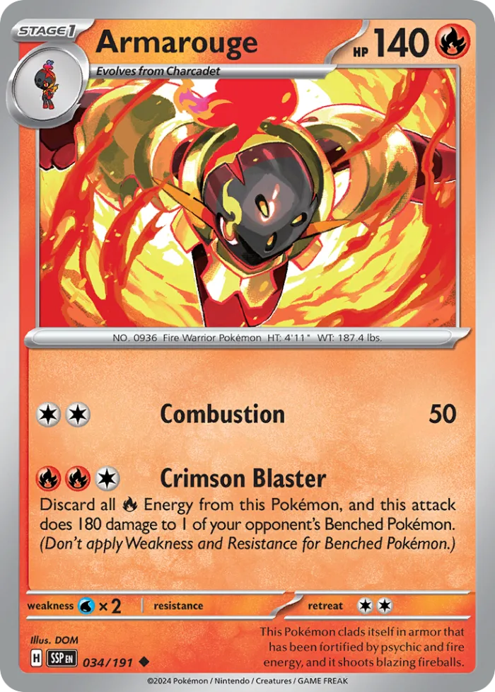 Armarouge #34 Surging Sparks Pokemon card