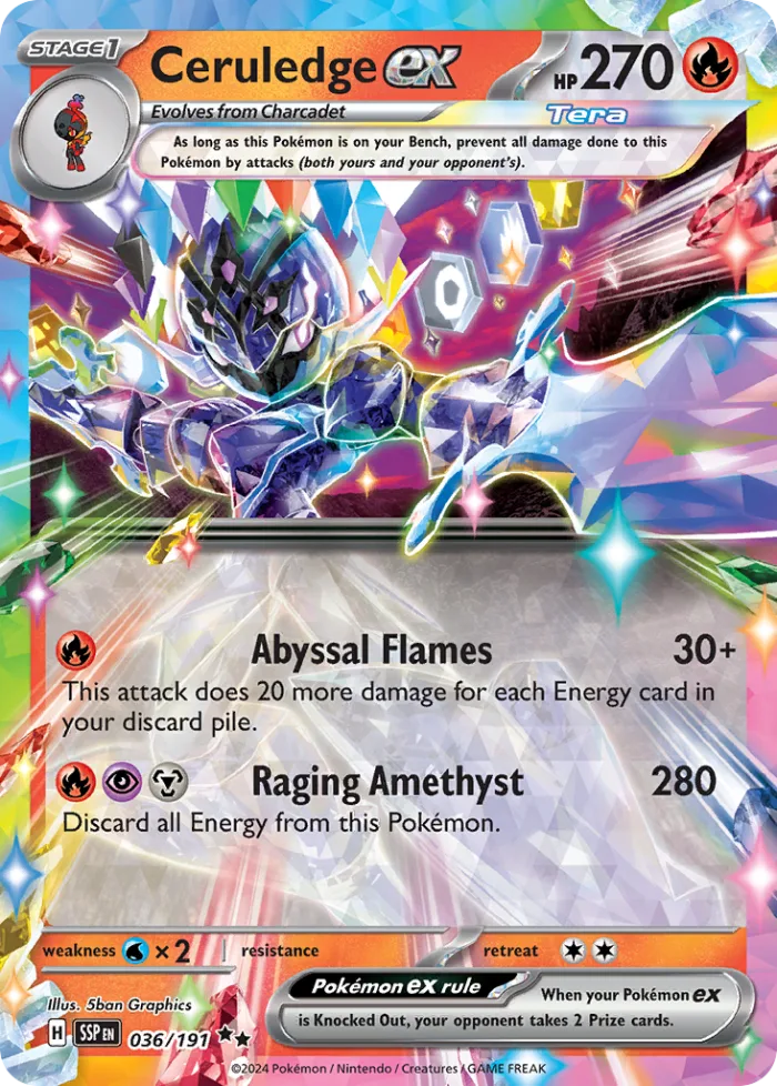 Ceruledge ex #36 Surging Sparks Pokemon card