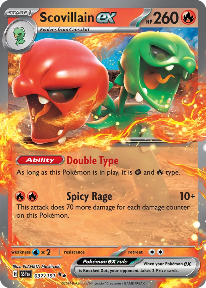 Scovillain ex #37 Surging Sparks Pokemon card