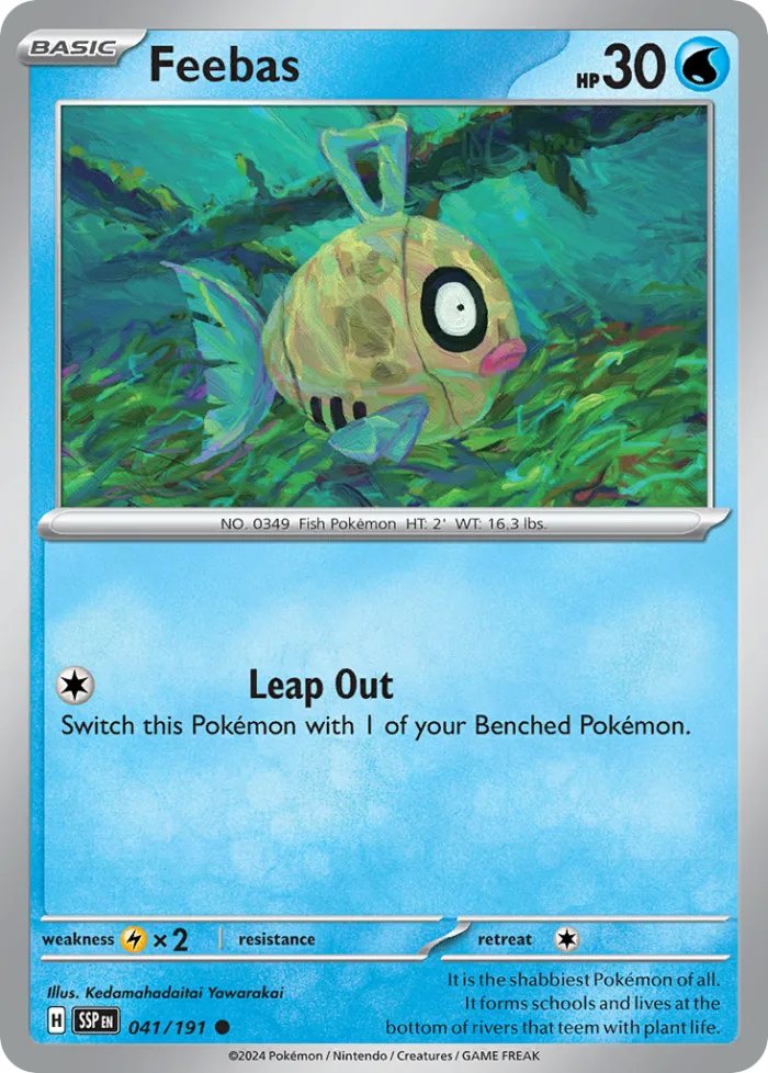 Feebas #41 Surging Sparks Pokemon card