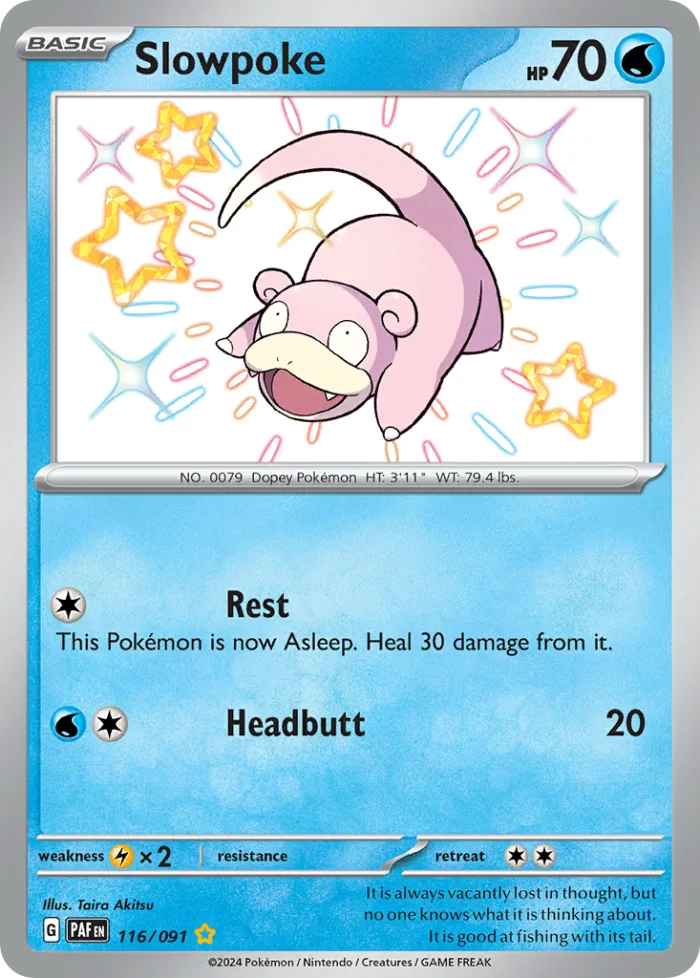 Slowpoke #116 Paldean Fates Pokemon card