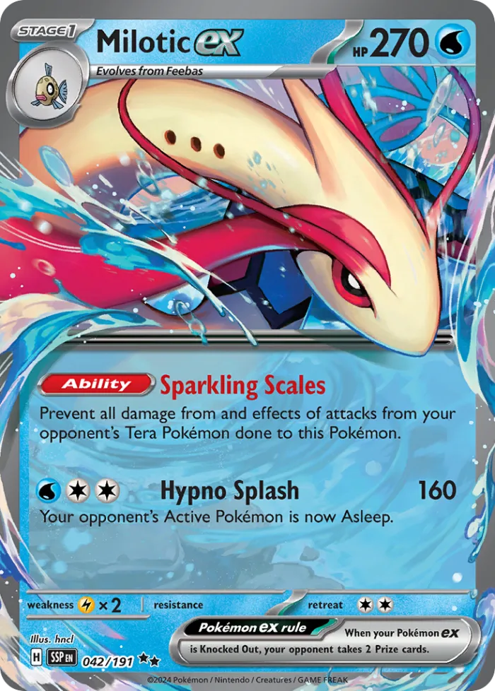 Milotic ex #42 Surging Sparks Pokemon card