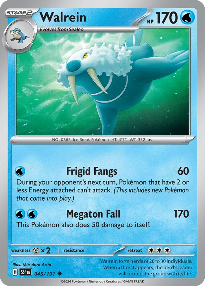 Walrein #45 Surging Sparks Pokemon card