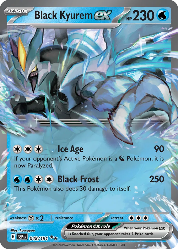 Black Kyurem ex #48 Surging Sparks Pokemon card