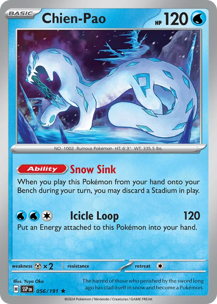 Chien-Pao #56 Surging Sparks Pokemon card