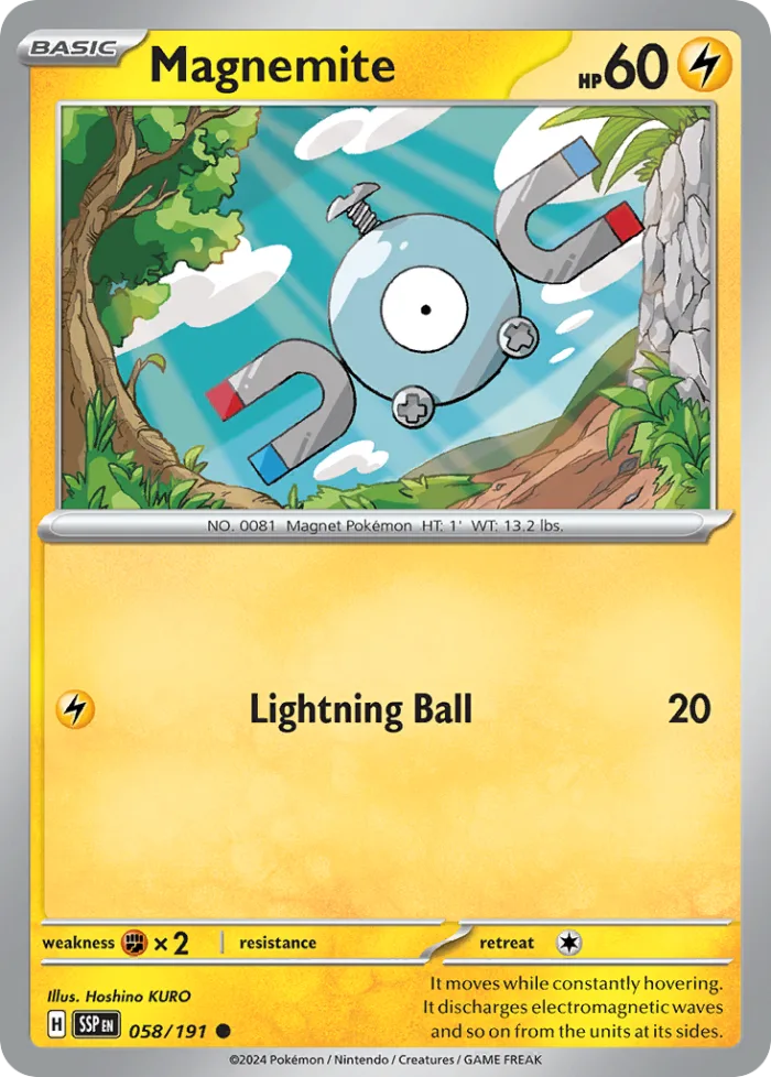 Magnemite #58 Surging Sparks Pokemon card