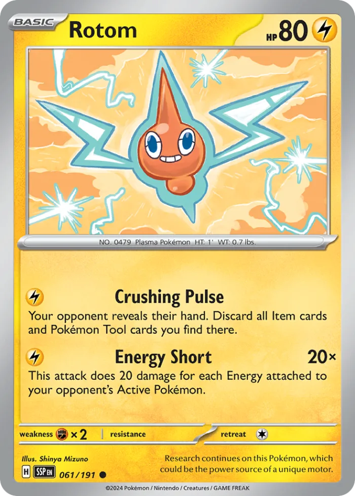 Rotom #61 Surging Sparks Pokemon card
