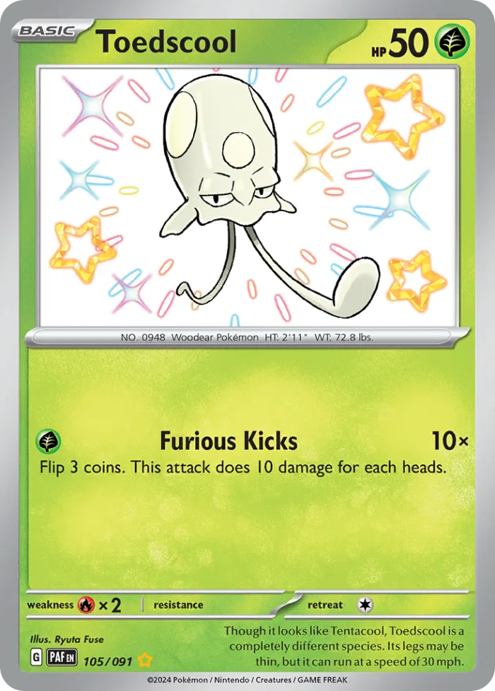 Toedscool #105 Paldean Fates Pokemon card