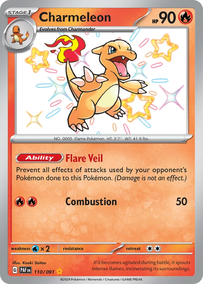 Charmeleon #110 Paldean Fates Pokemon card