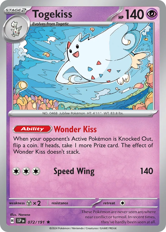 Togekiss #72 Surging Sparks Pokemon card
