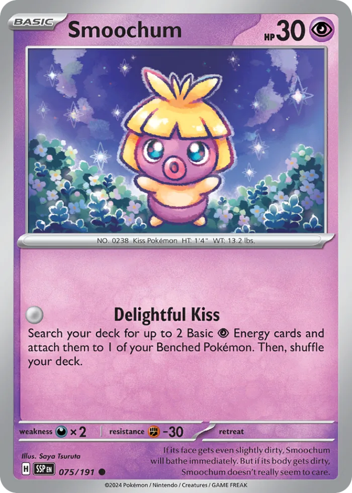 Smoochum #75 Surging Sparks Pokemon card
