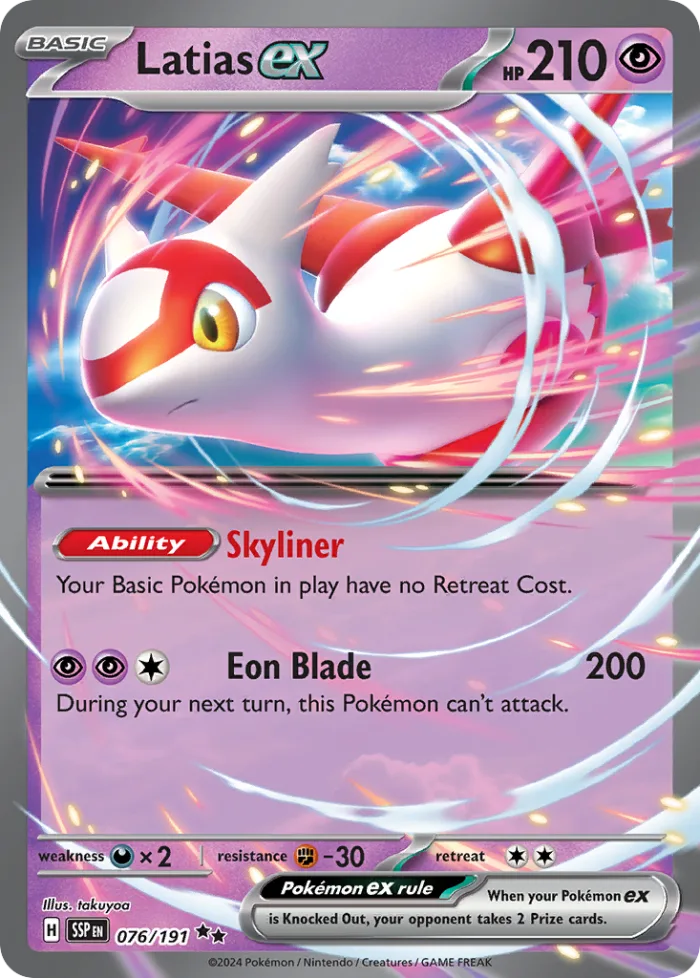 Latias ex #76 Surging Sparks Pokemon card