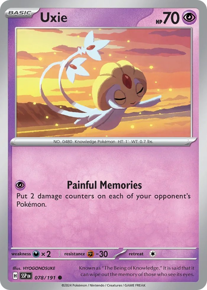 Uxie #78 Surging Sparks Pokemon card