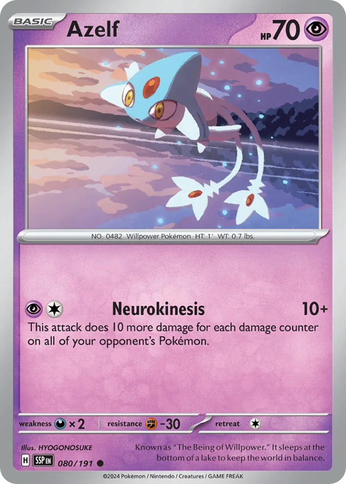 Azelf #80 Surging Sparks Pokemon card