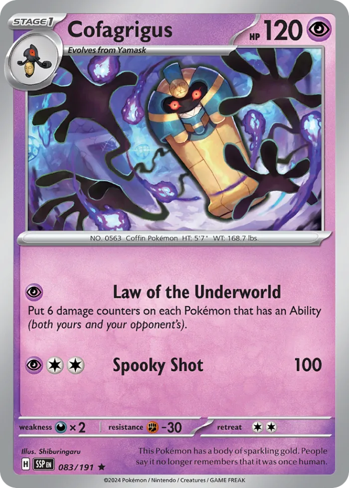 Cofagrigus #83 Surging Sparks Pokemon card